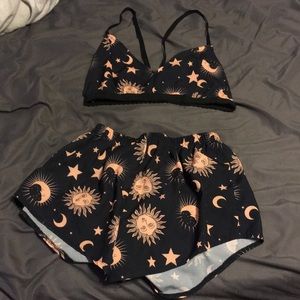 Zaful bralette & short set